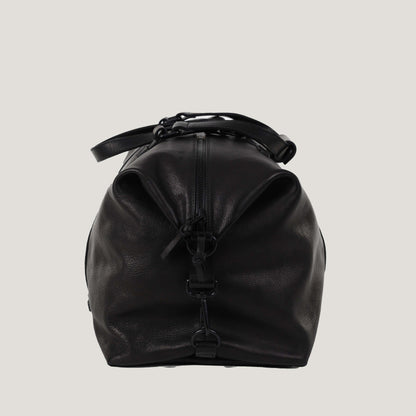 Leder Weekender schwarz