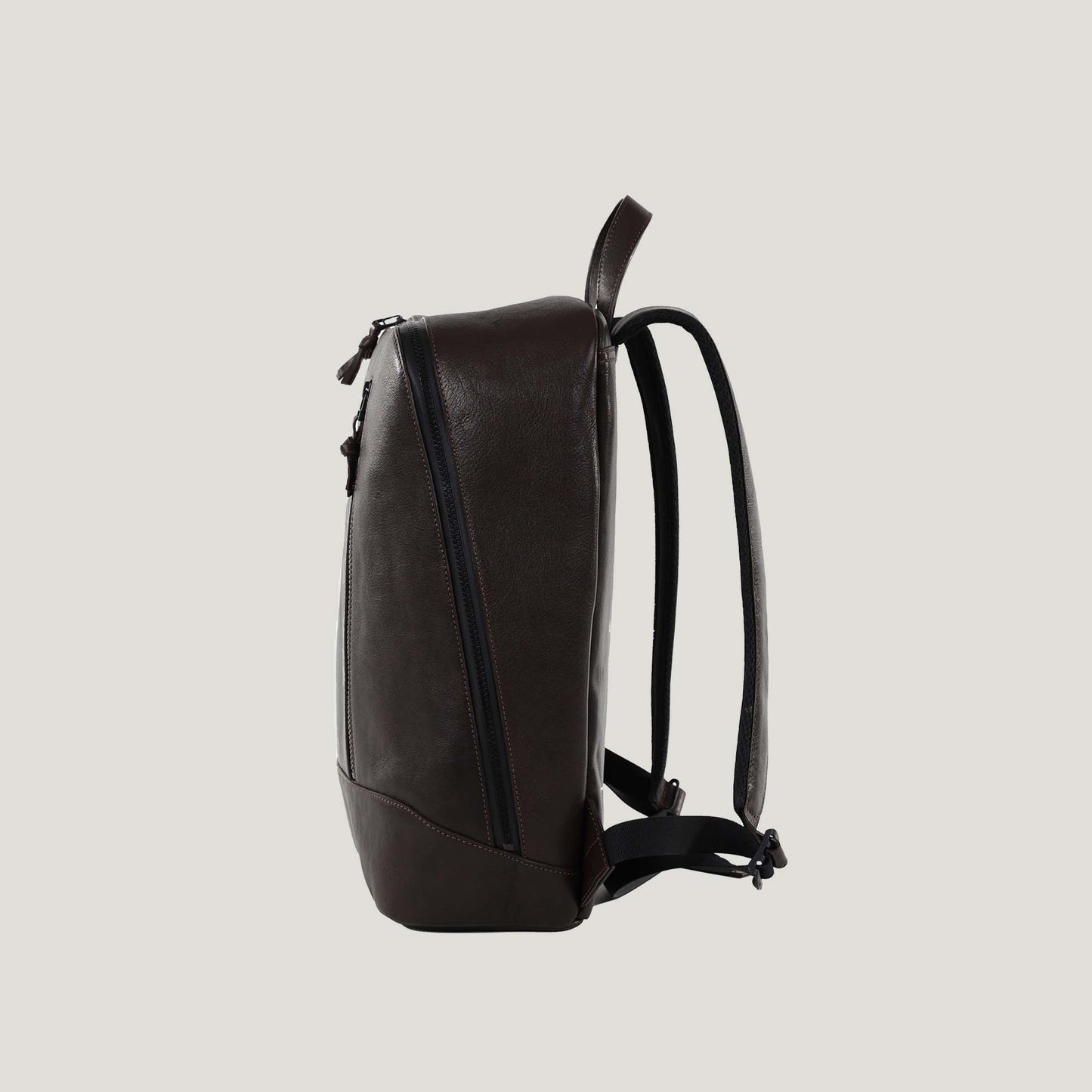 Leder Backpack dunkelbraun