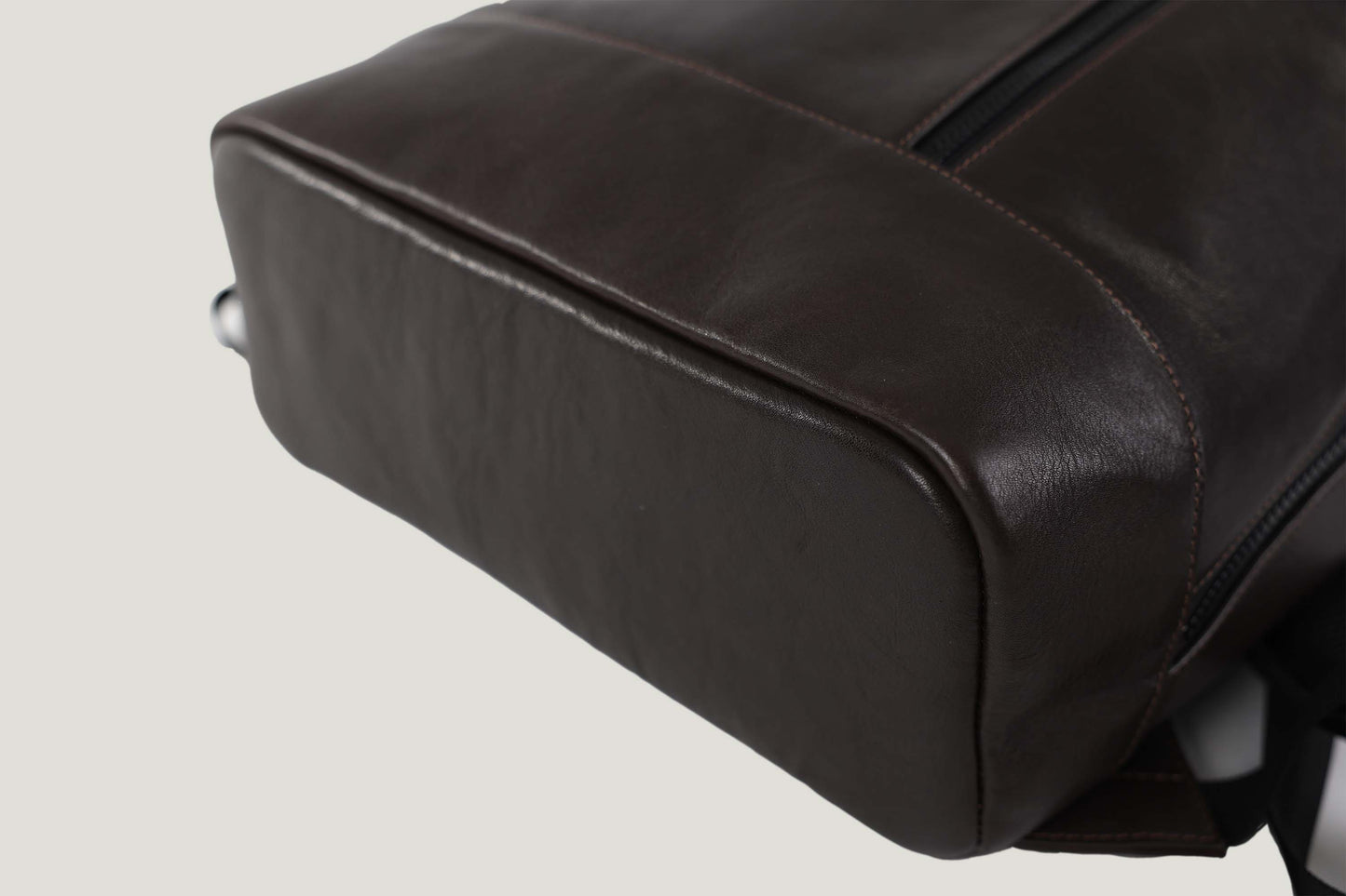 Leder Backpack dunkelbraun