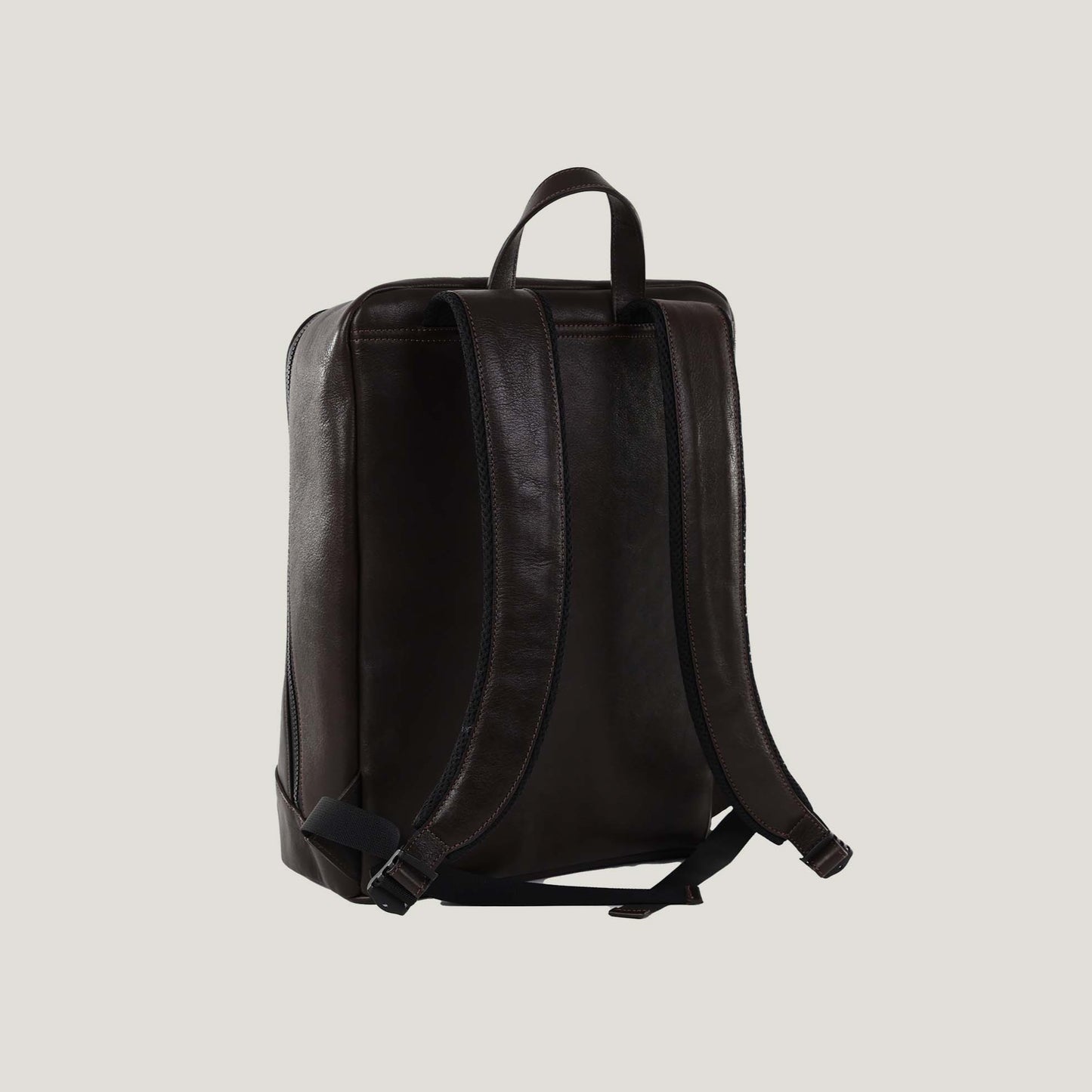 Leder Backpack dunkelbraun
