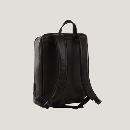 Leder Backpack dunkelbraun