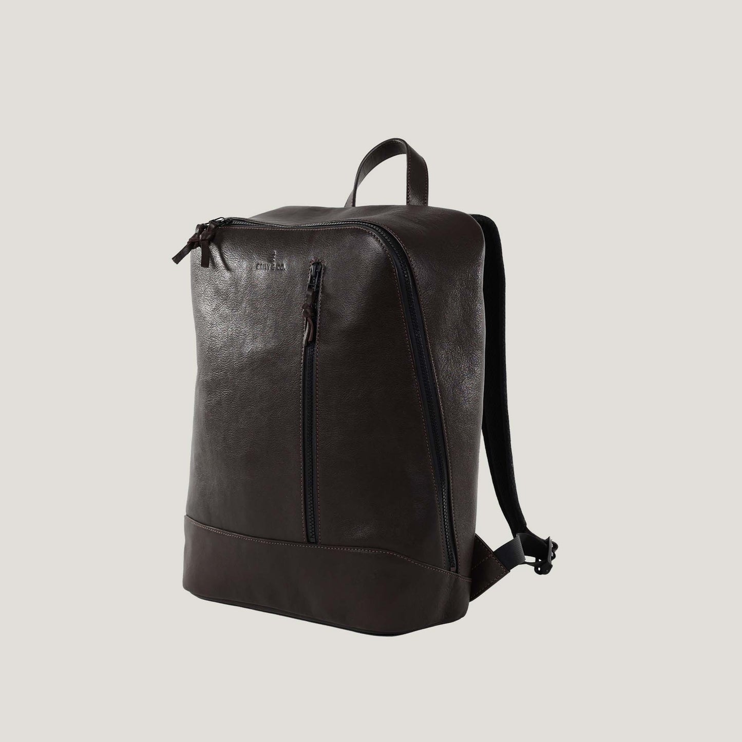 Leder Backpack dunkelbraun