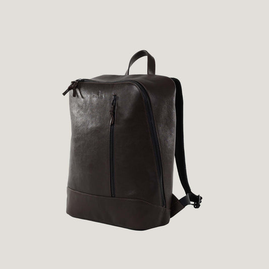Leder Backpack dunkelbraun
