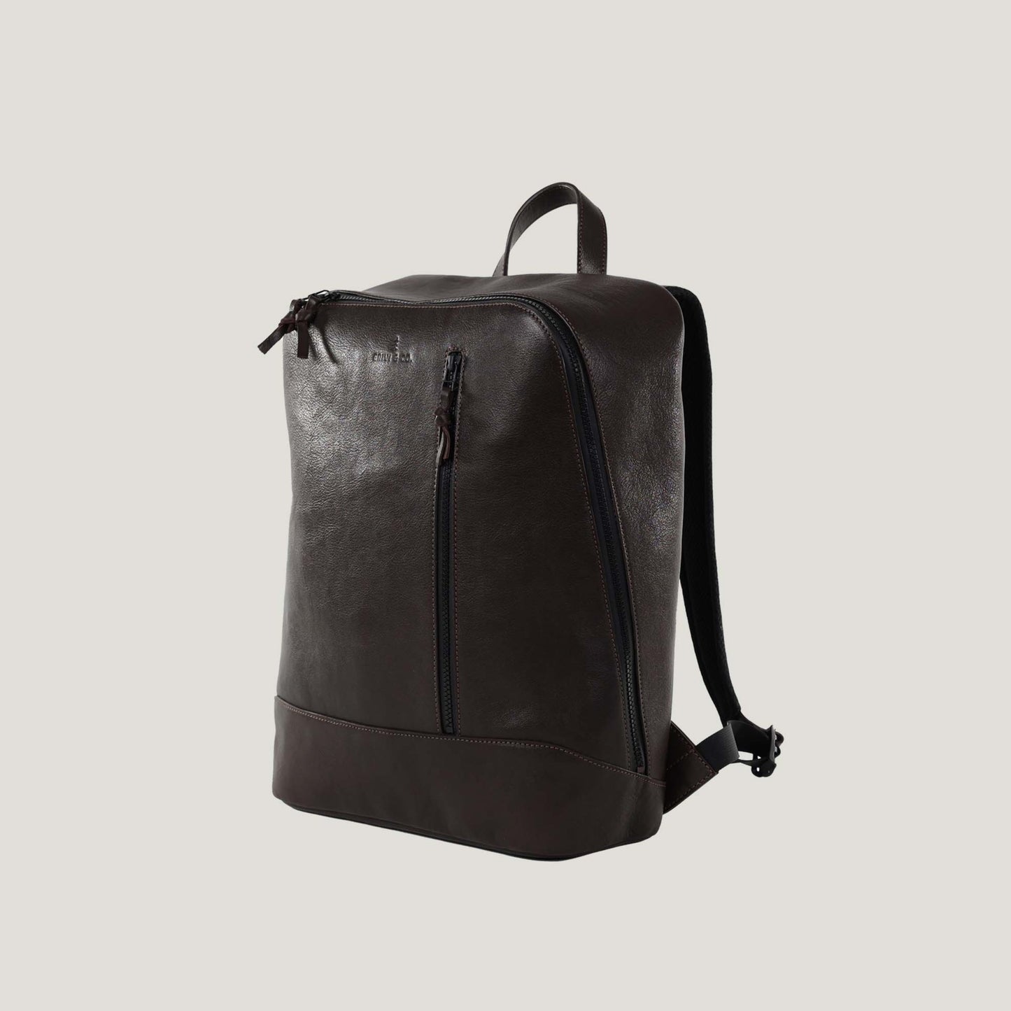Leder Backpack dunkelbraun