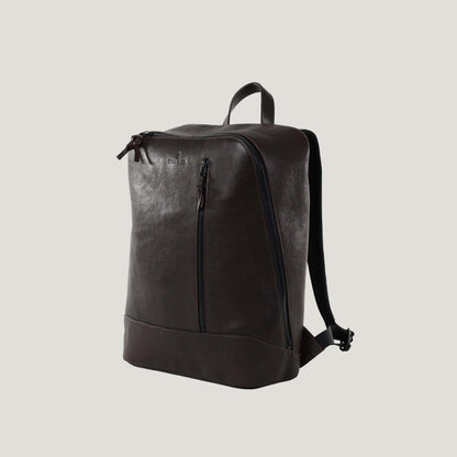 Leder Backpack dunkelbraun