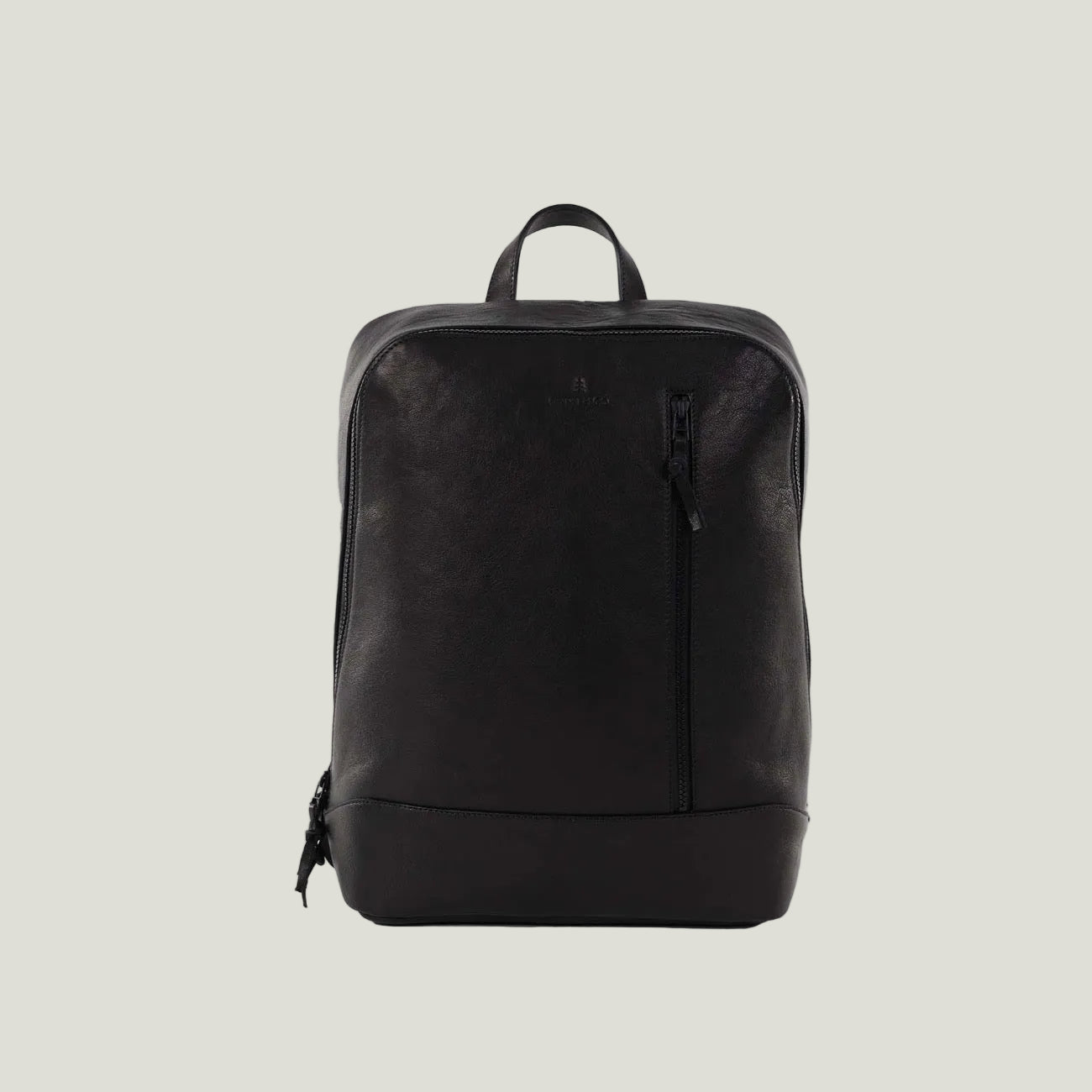 Leder Backpack schwarz