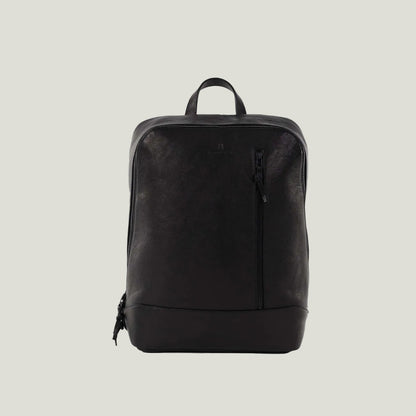 Leder Backpack schwarz