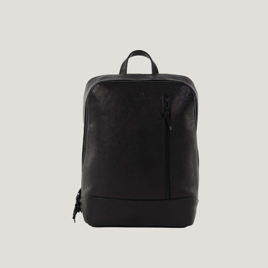 Leder Backpack schwarz