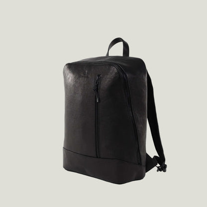 Leder Backpack schwarz