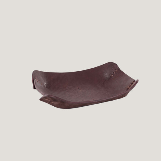 Leder Schale braun