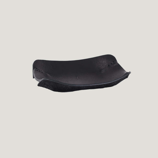 Leder Schale schwarz