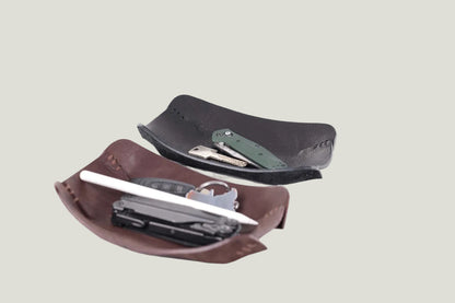 Leder Schale braun