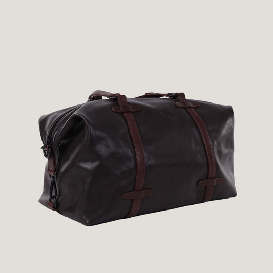 Leder Weekender Dunkelbraun