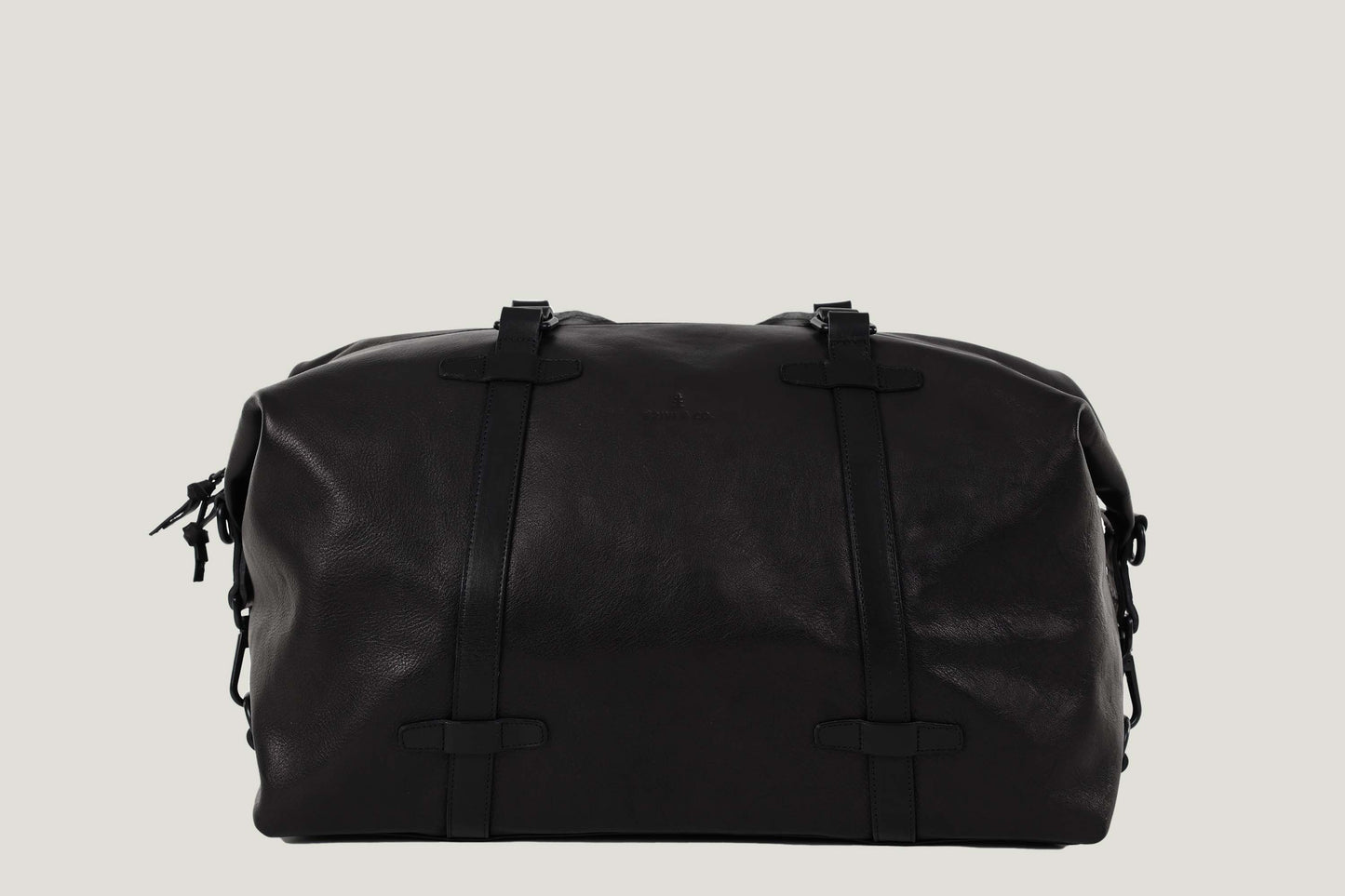 Leder Weekender schwarz