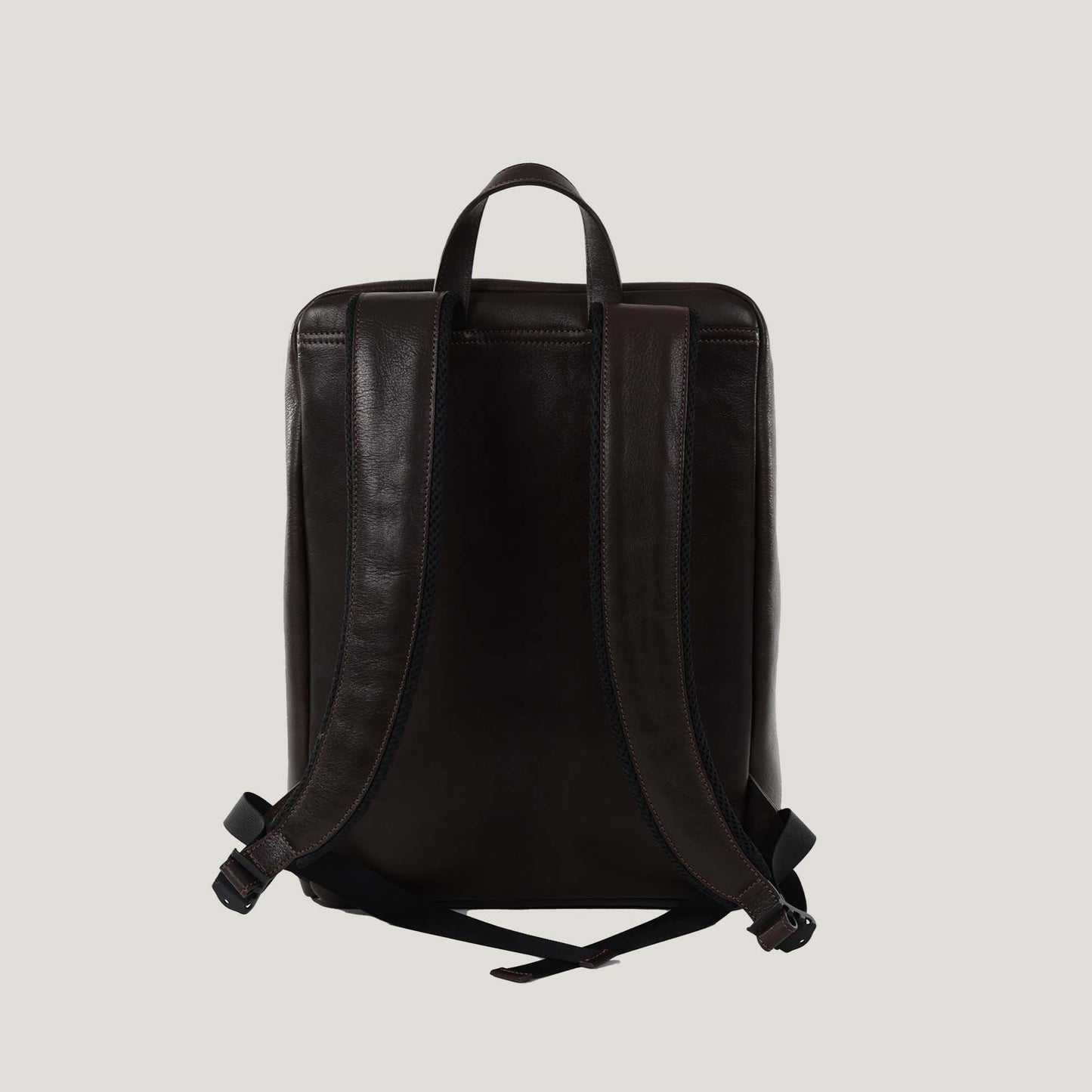 Leder Backpack dunkelbraun