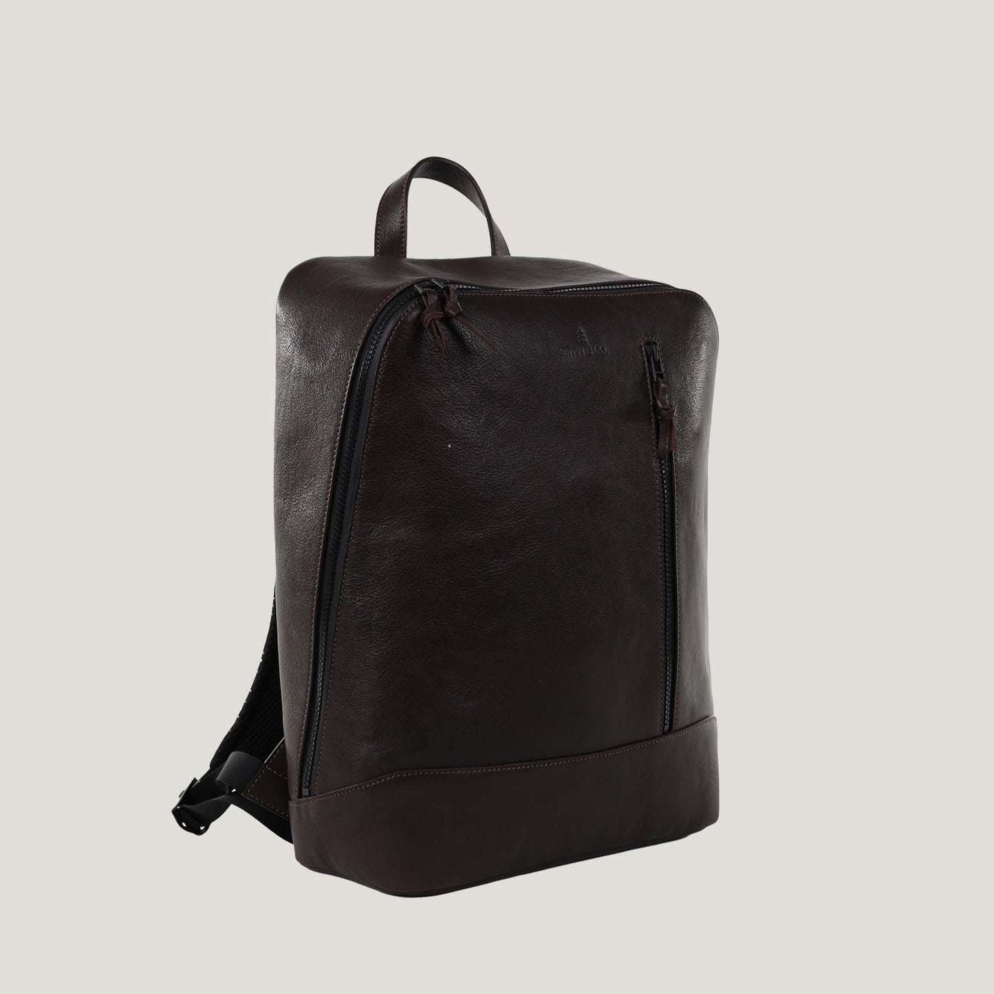 Leder Backpack dunkelbraun