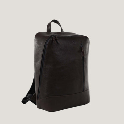 Leder Backpack dunkelbraun