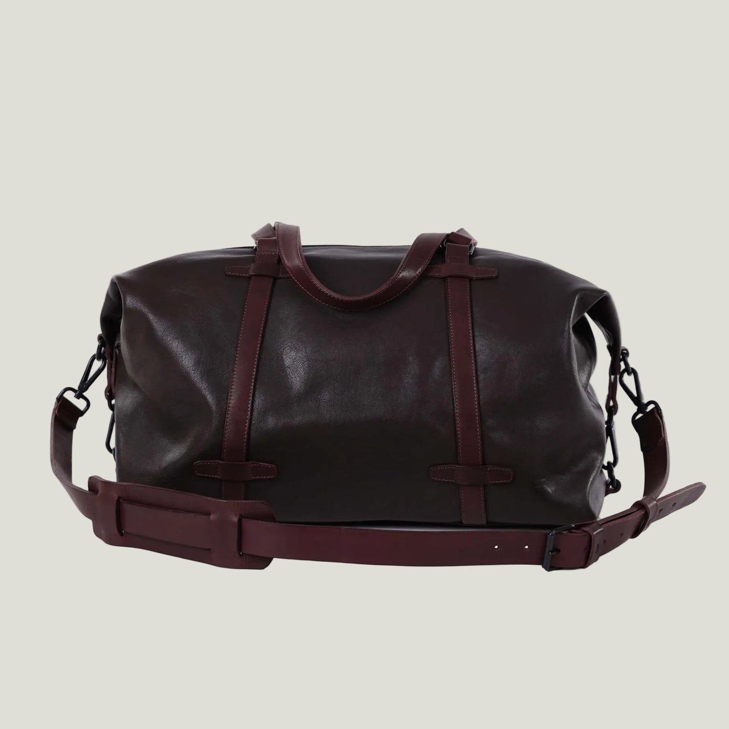 Leder Weekender Dunkelbraun